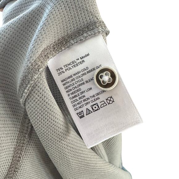 Tommy Bahama Tencel Modal Polo Short Sleeve Shirt Gray Mens size Large - Picture 5 of 5